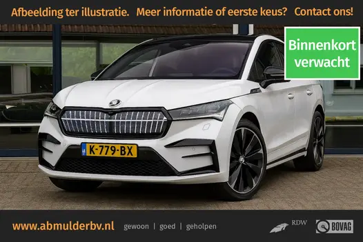 Skoda Enyaq Coupe 60 Sportline 180PK | Org. NL | BOVAG Garantie | Trekhaak | Panoramadak | Apple Carplay/Android Auto | Velgen 'Zwart Supernova' 21 inch |