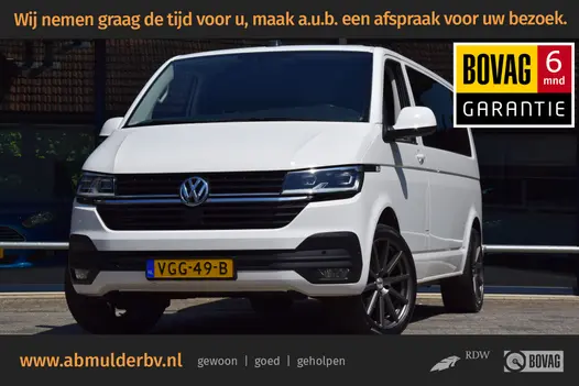 Volkswagen Transporter 2.0 TDI L2H1 Highline DSG Automaat 3-zits (3 persoons) | Org. NL | BPM Vrij | Trekhaak | LED | Adaptive Cruise Control | PDC V+A incl. Camera | Voorruit verwarming | DAB+ | Lichtmetalen velgen 19" |