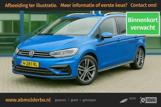 Volkswagen Touran 1.5 TSI 150PK Highline Business R-Line 7P | 7-Persoons DSG Automaat | Org. NL (Uniek!) | BOVAG Garantie | R-Line | Adaptive Cruise Control | Stoelverwarming | Camera | Elektrisch bedienbare achterklep met sensorsturing |