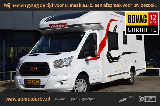 Challenger 287 GA | 170PK | 4 slaapplekken, 2x vast + hefbed | 4 Zitplaatsen | Douche & Toilet | Handgeschakeld (6 versnellingen) | Airco | NIeuwe APK | Complete historie | Cruise Control | Luifel | Parkeercamera |